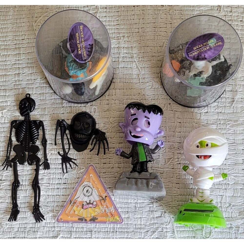 Halloween Toys-Solar Powered Dancing, Window Stickers, Skeketon Necklace, Etc